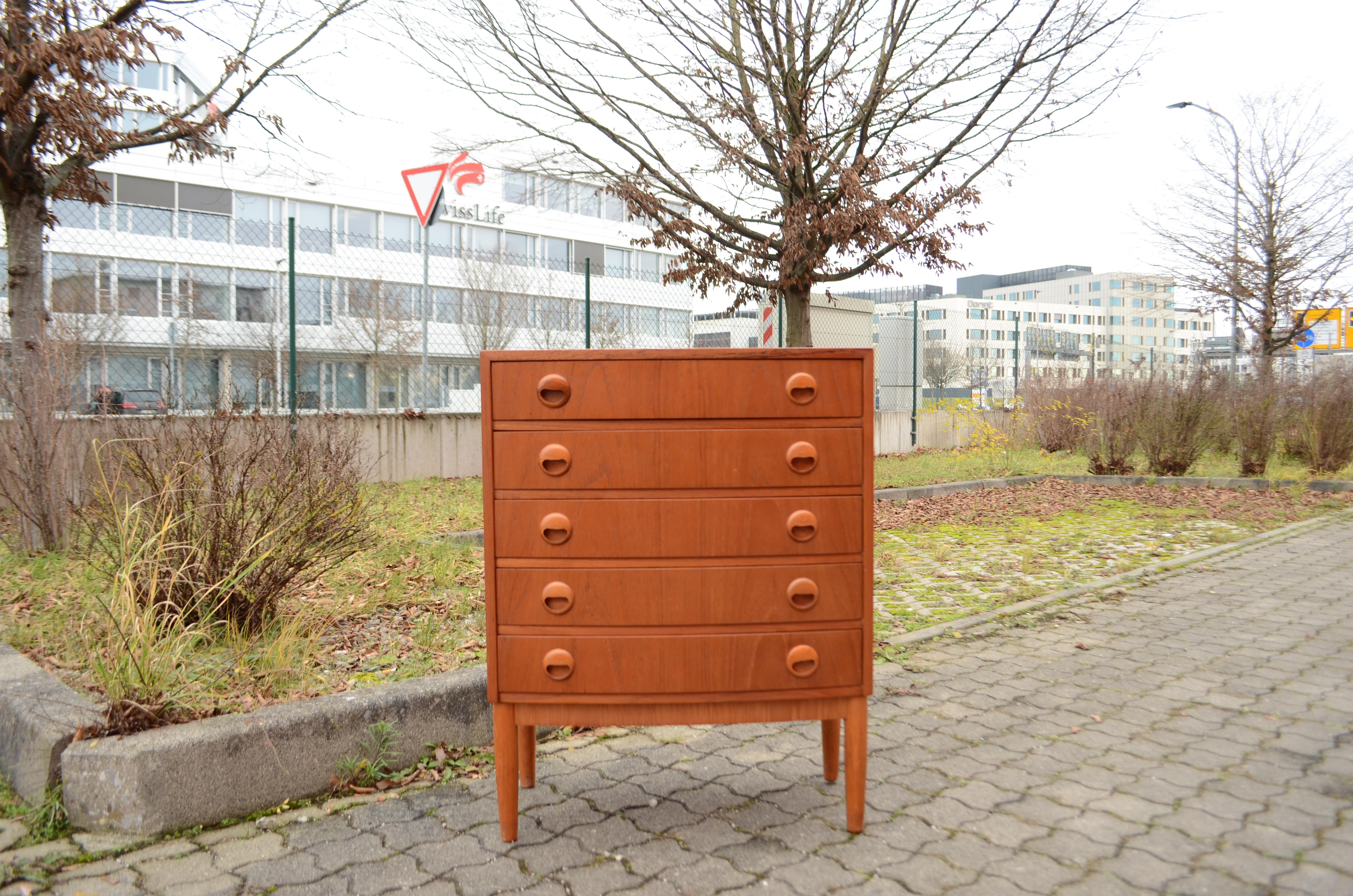Cassettiera in teak curvato di Kai Kristiansen in vendita 10