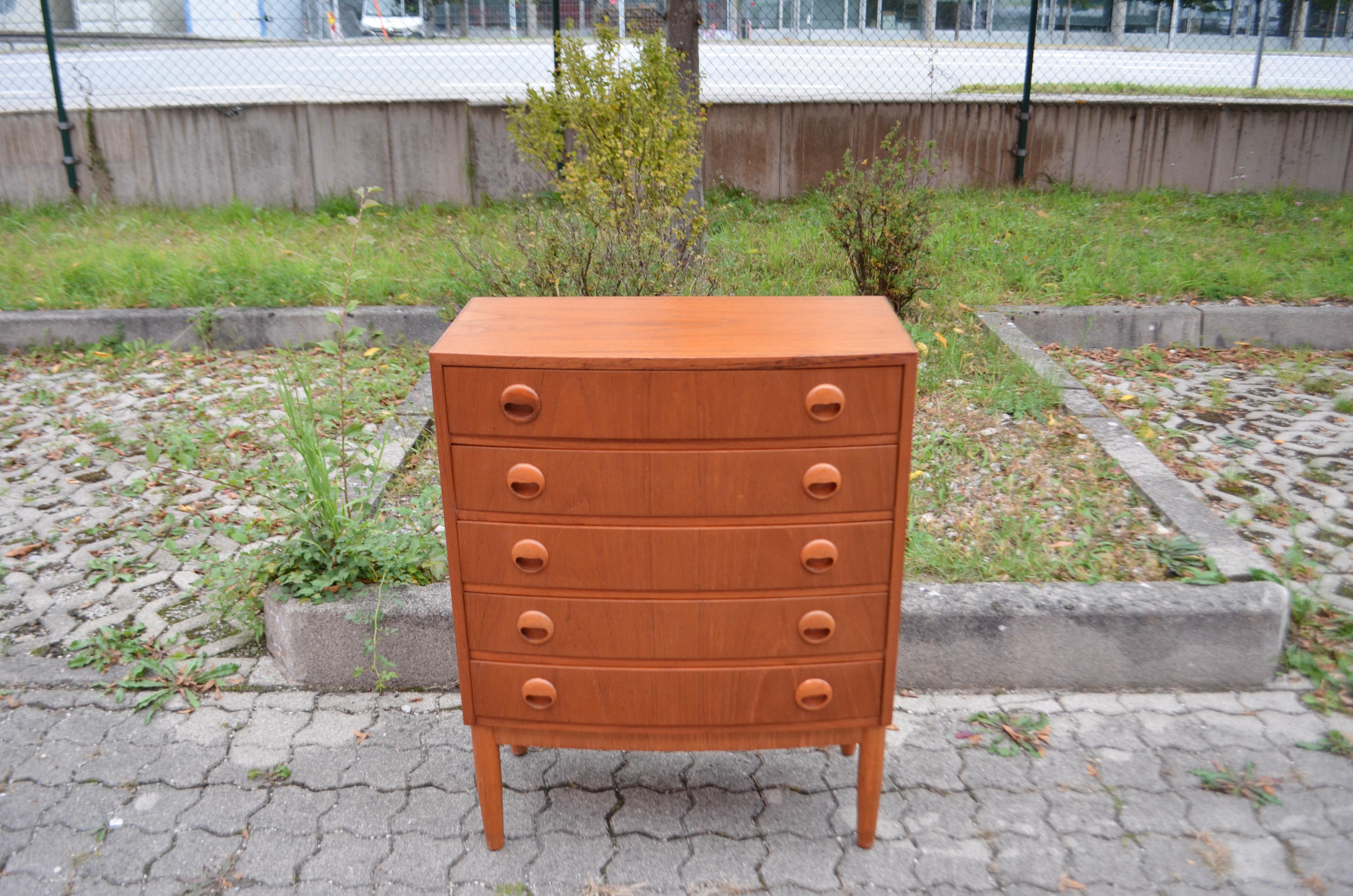 Cassettiera in teak curvato di Kai Kristiansen in vendita 2