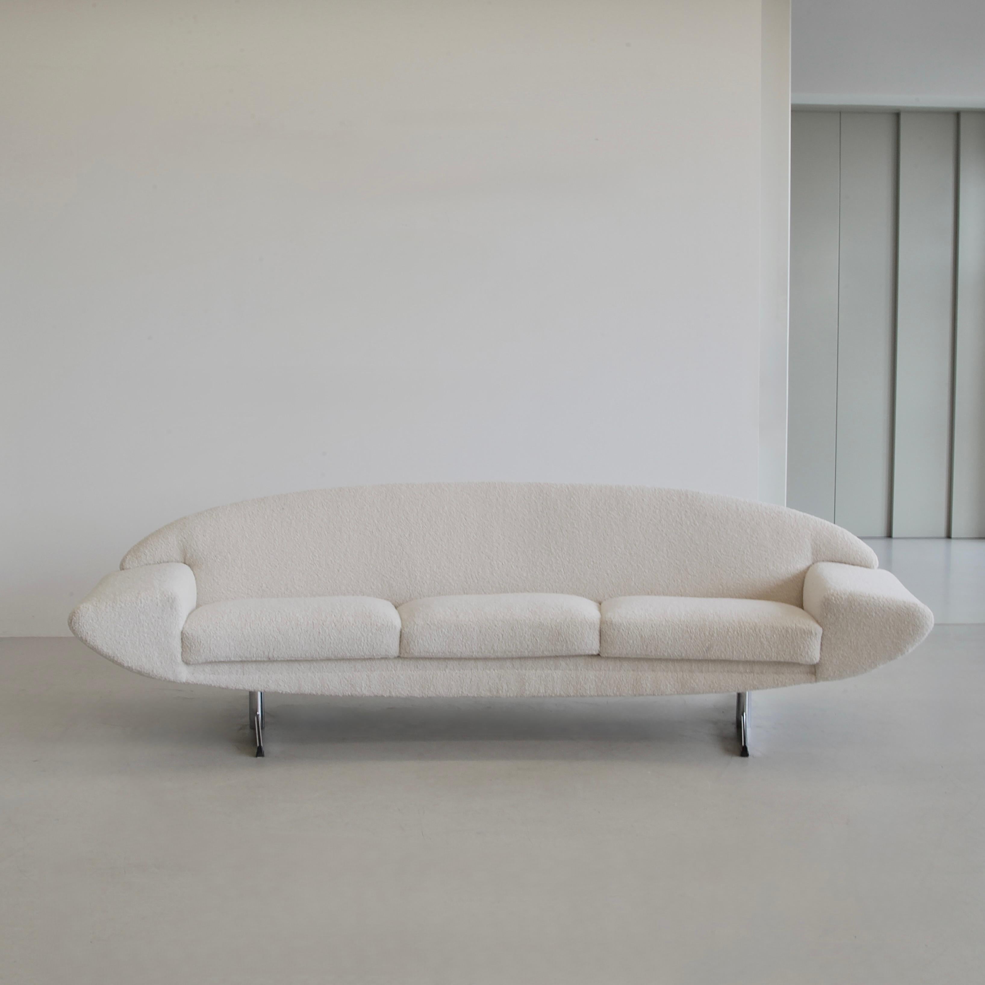 Swedish Curved Three-Seat CAPRI Sofa designed by Johannes ANDERSEN, 1965 For Sale