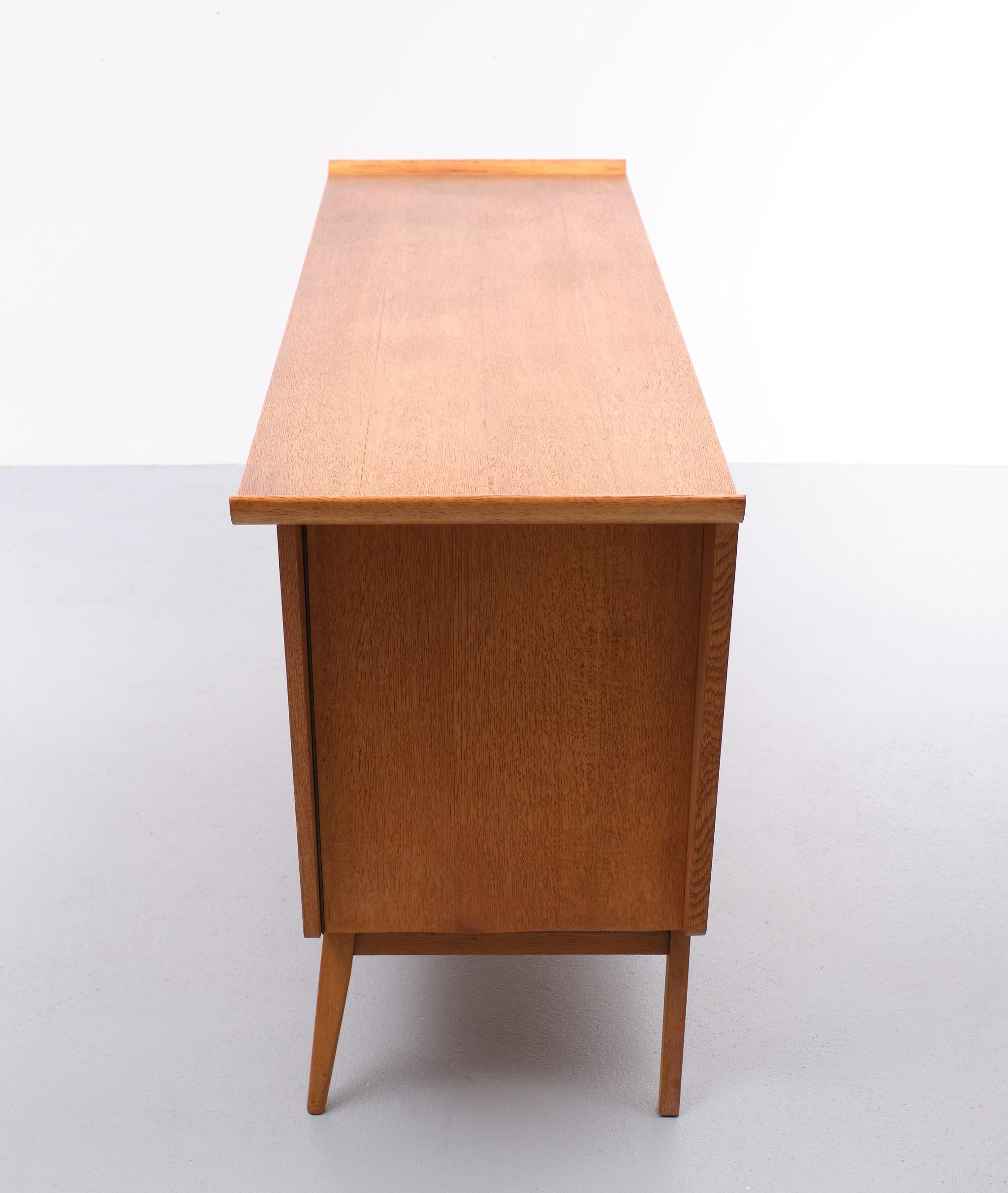Mid-20th Century Curved Top Oak Sideboard Dutch 1950s