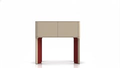 Curved Two-Tone Lacquered Cabinet In Custom RAL Colors by Sotiris Lazou