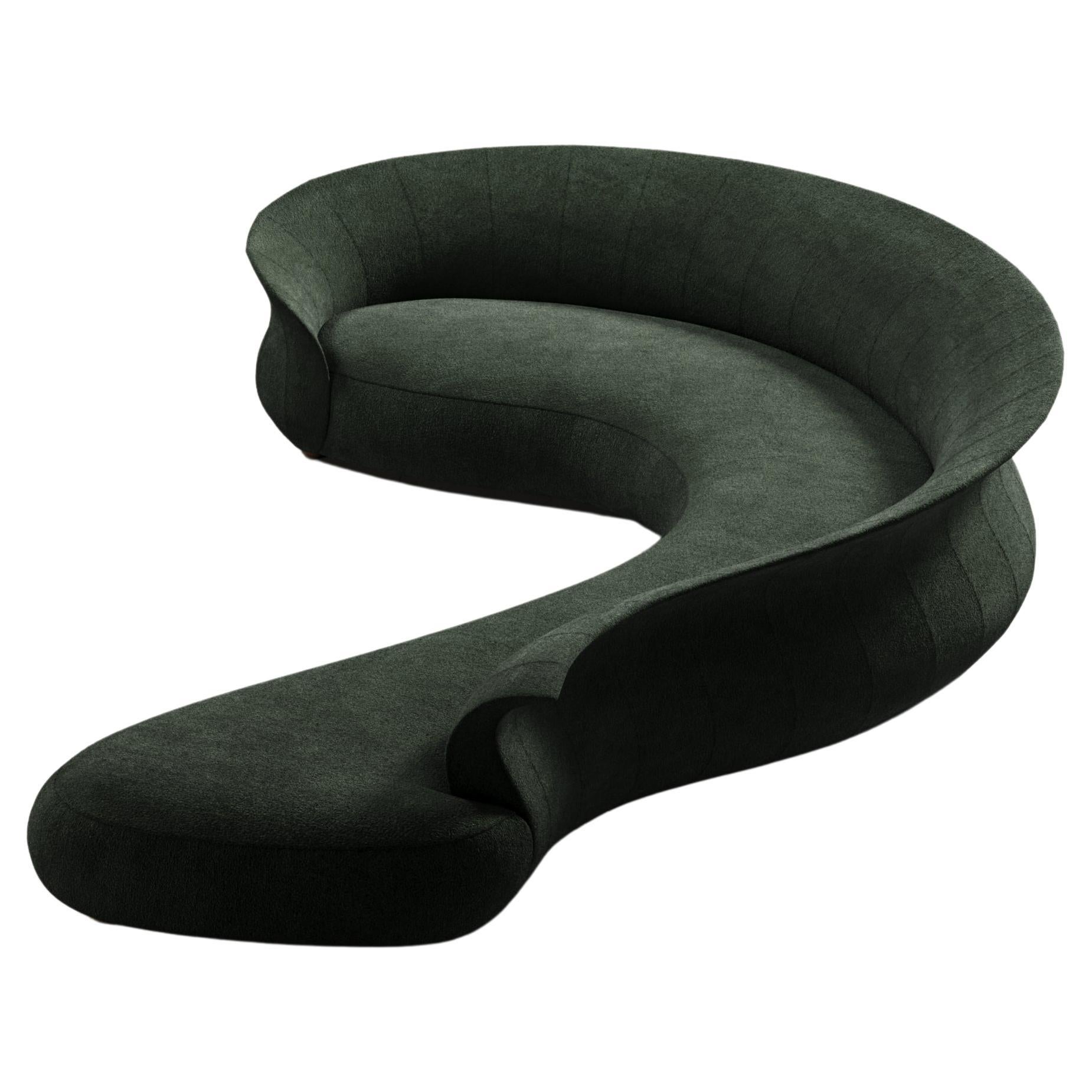 Contemporary Sculptural Curved Verona Corner sofa For Sale