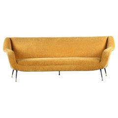 Curved vintage sofa designed by Gigi Radice for Minotti, Italy 1950s