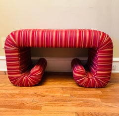 Curved Waterfall Bench, 1980's