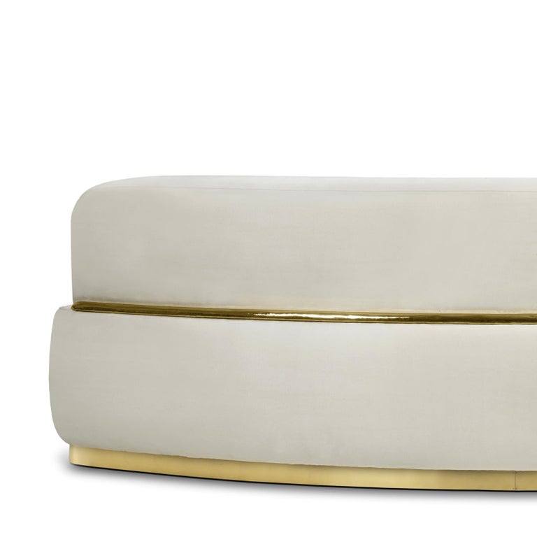 Curved White Sofa For Sale at 1stDibs