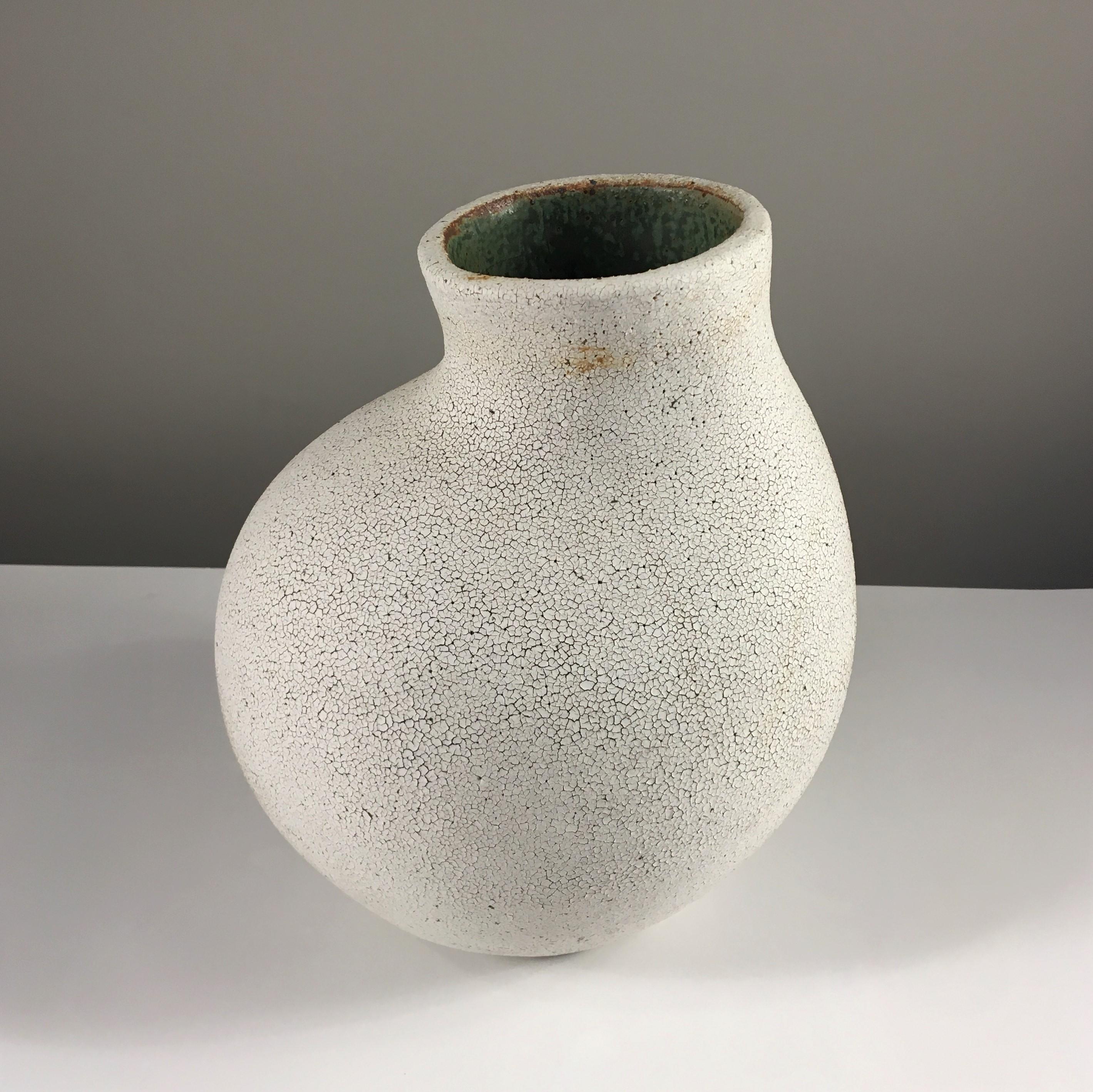 American Curved Wide Neck Vase by Yumiko Kuga For Sale