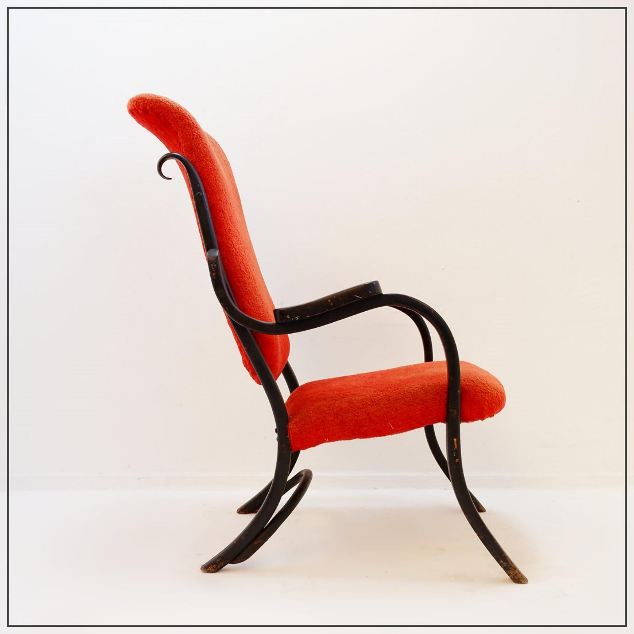 Curved Wood Armchair from Jacob & Josef Kohn, 1890s For Sale 4