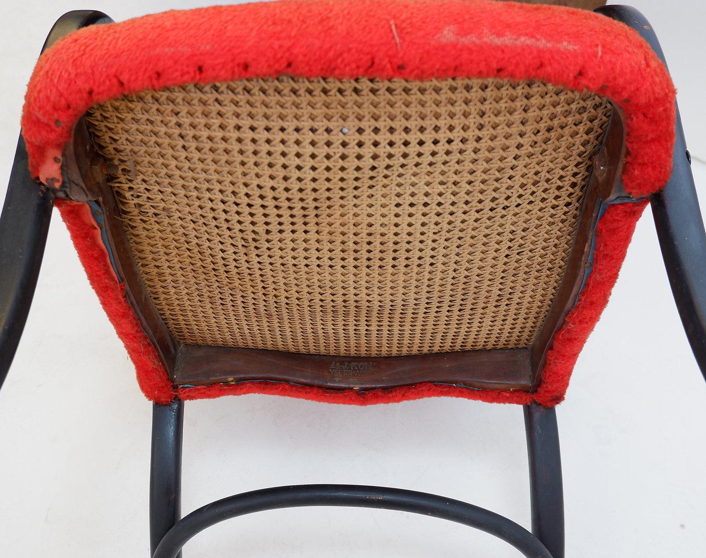 Curved Wood Armchair from Jacob & Josef Kohn, 1890s For Sale 8