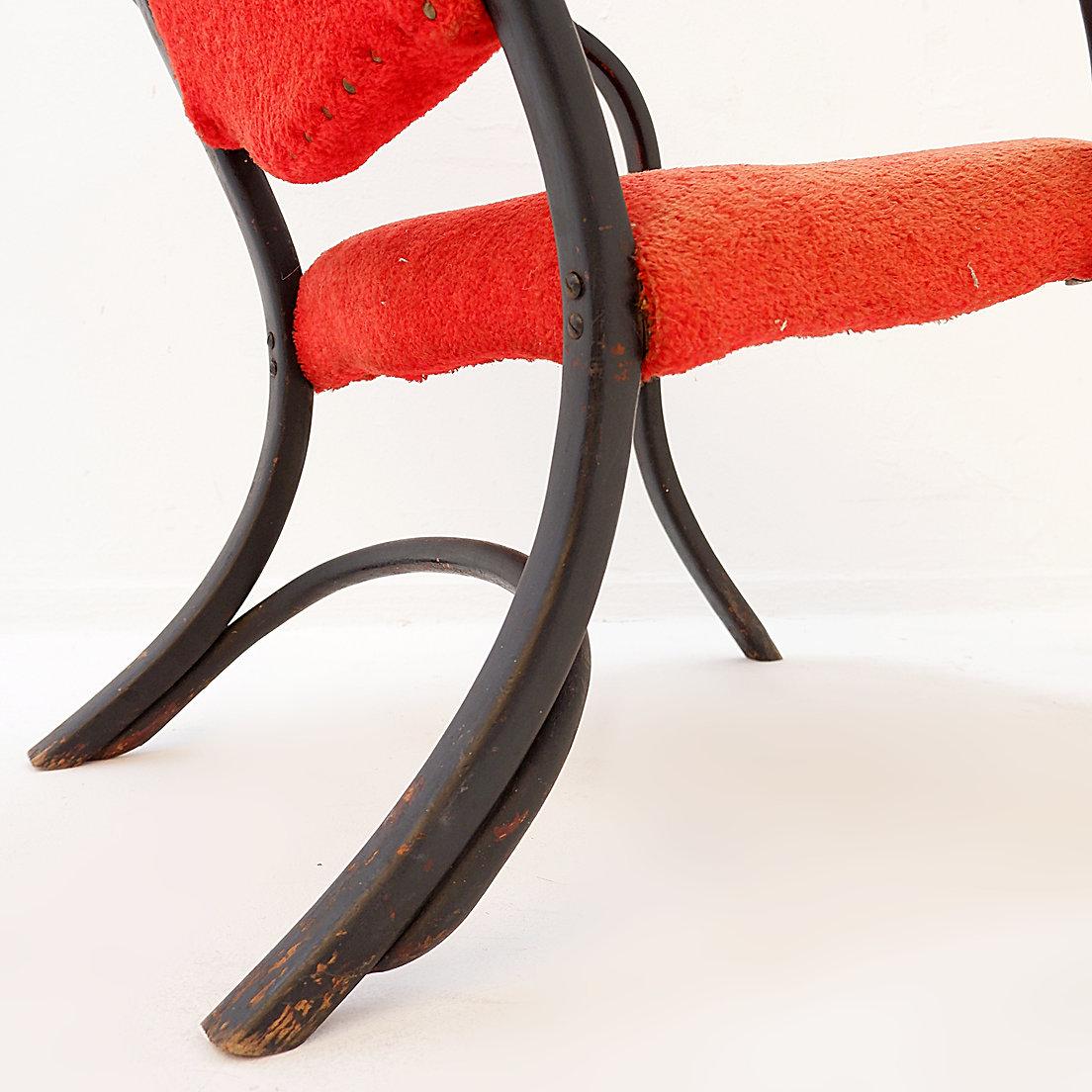 Art Nouveau Curved Wood Armchair from Jacob & Josef Kohn, 1890s For Sale