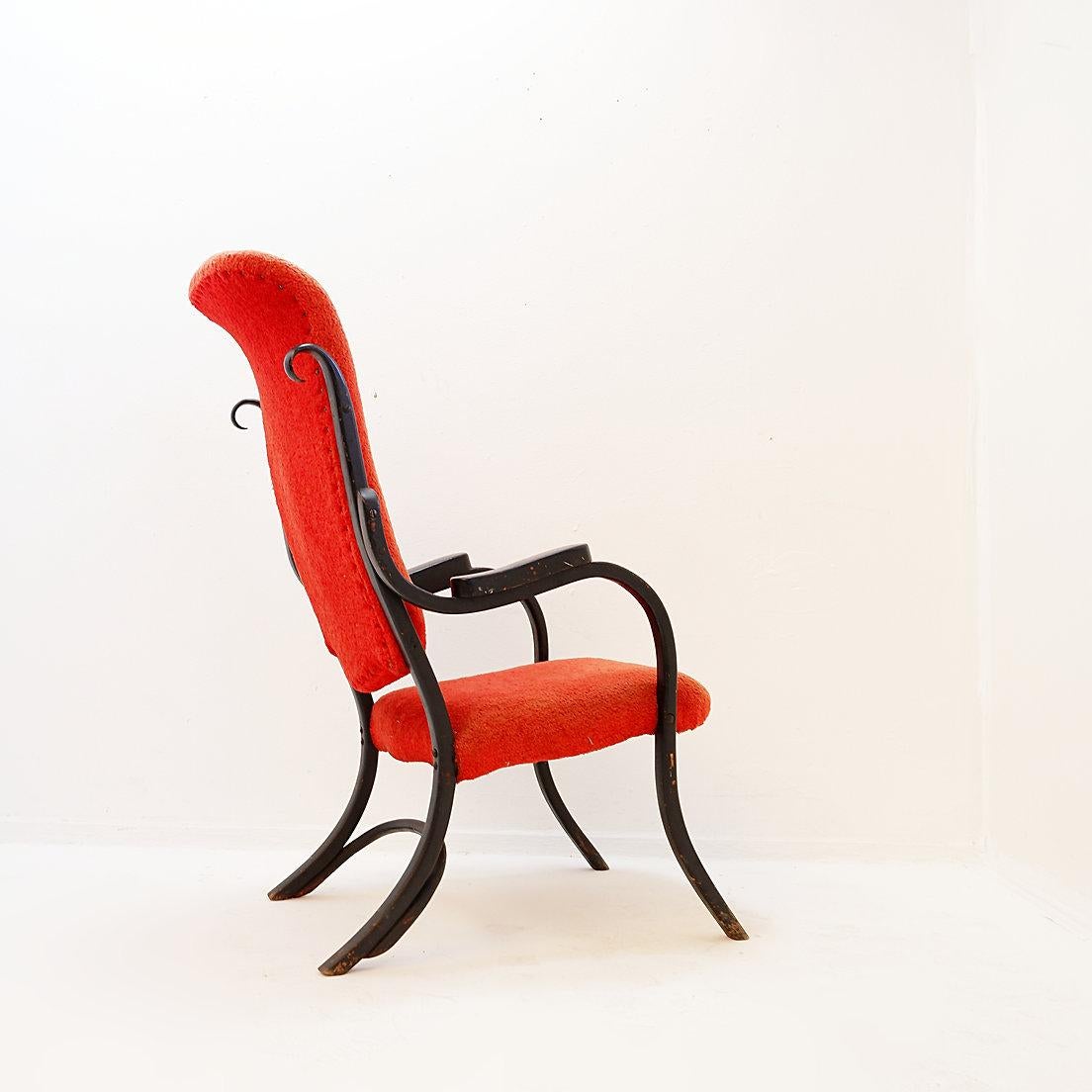 Curved Wood Armchair from Jacob & Josef Kohn, 1890s For Sale 2