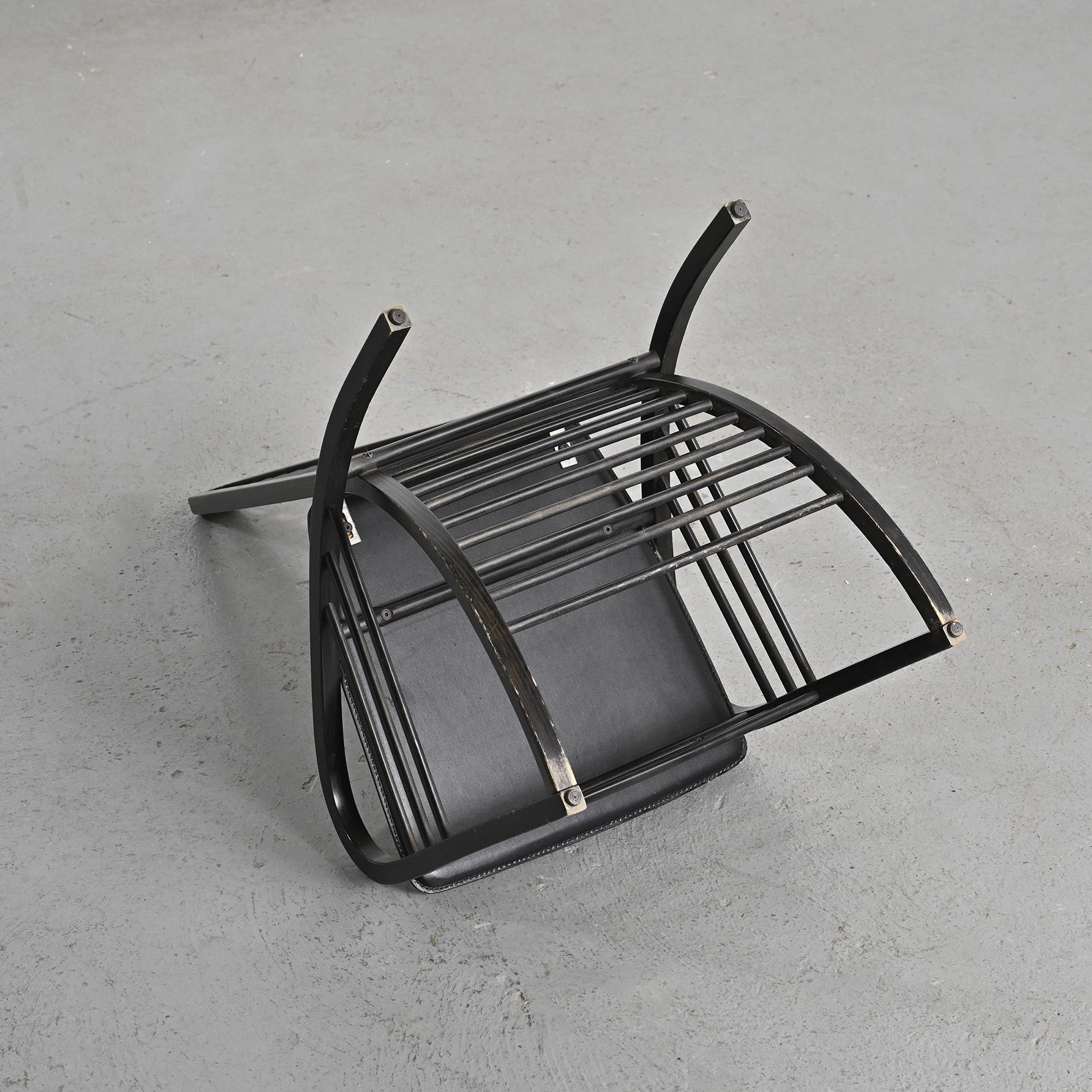 Curved wooden armchair, Siabu Italy circa 1970 6