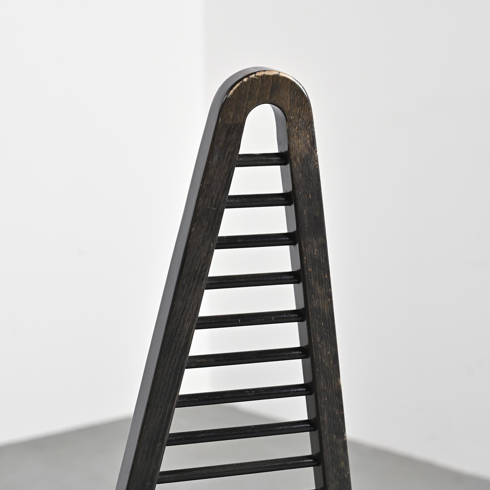 Curved wooden armchair, Siabu Italy circa 1970 1