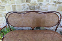 Curved Wooden Bench No. 5 Signed De Thonet 19th Century