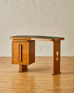 Bureau en bois courbé à la manière de Paul Luszlo.