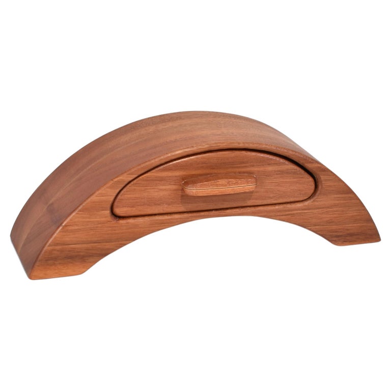 Curved Wooden Jewelry Box For Sale at 1stDibs