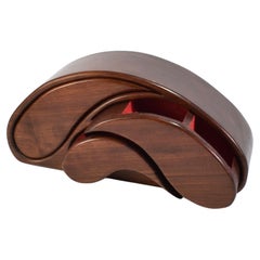 Used Curved Wooden Jewelry Box
