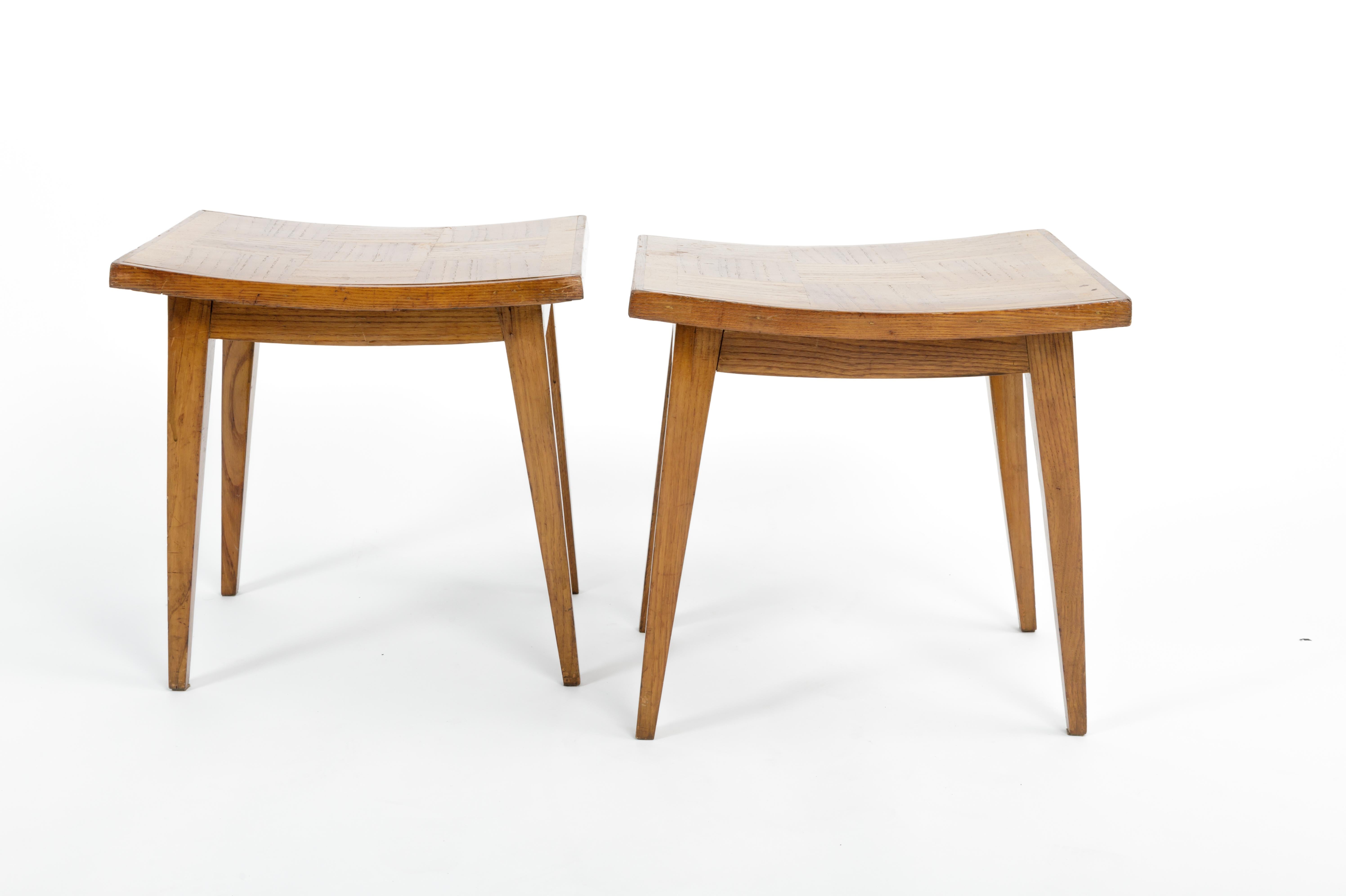 Modernist Wood Stool Attributed to Gio Ponti, Italy, c. 1950s For Sale 1