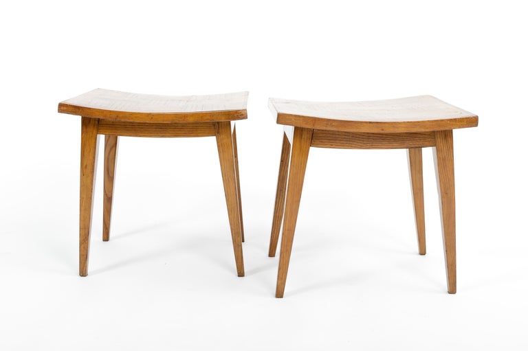 Modernist Wood Stool Attributed to Gio Ponti, Italy, c. 1950s For Sale 4