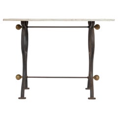 Curves in Iron & Stone: Marble Topped Cast Iron Cafe Table