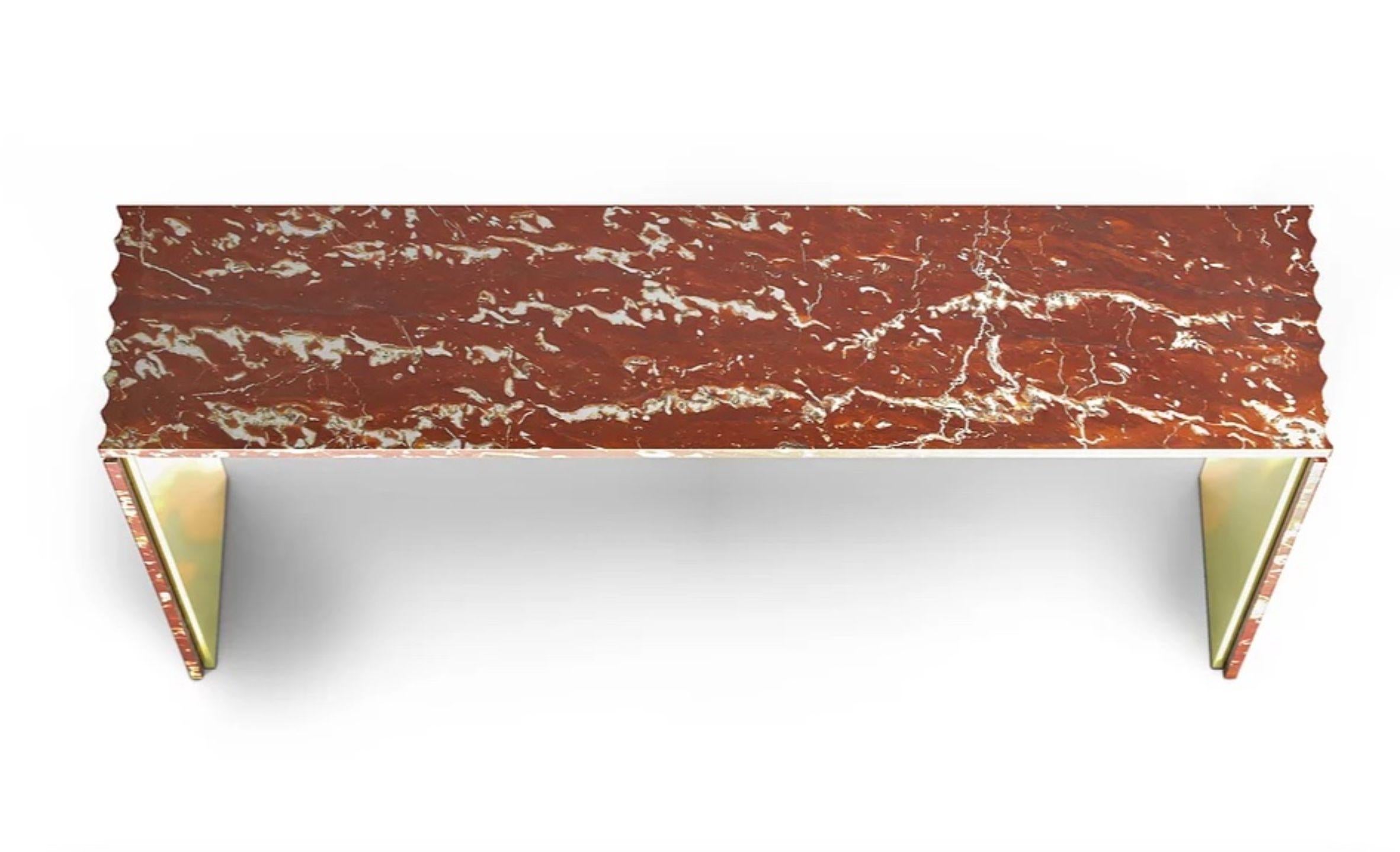 Moderne Console en marbre à courbes de Marmi Serafini en vente