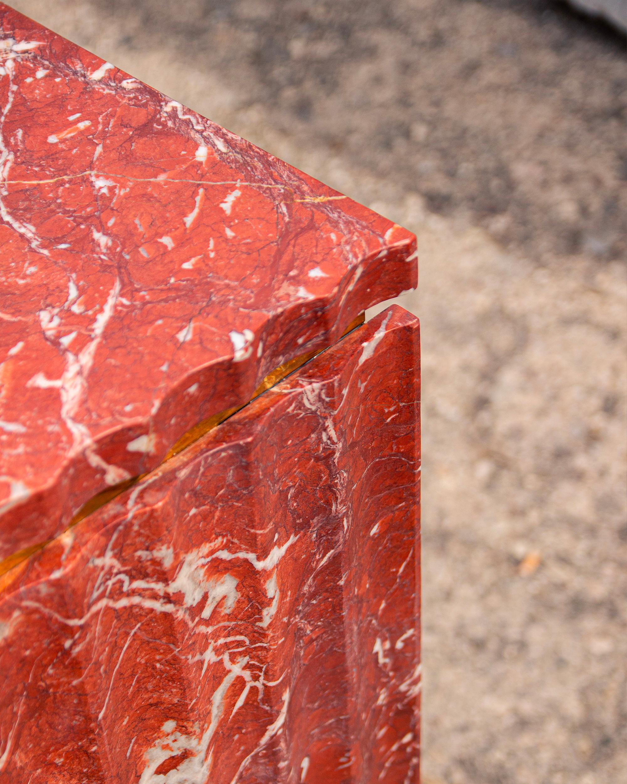Italian Curves Marble Console by Serafini For Sale