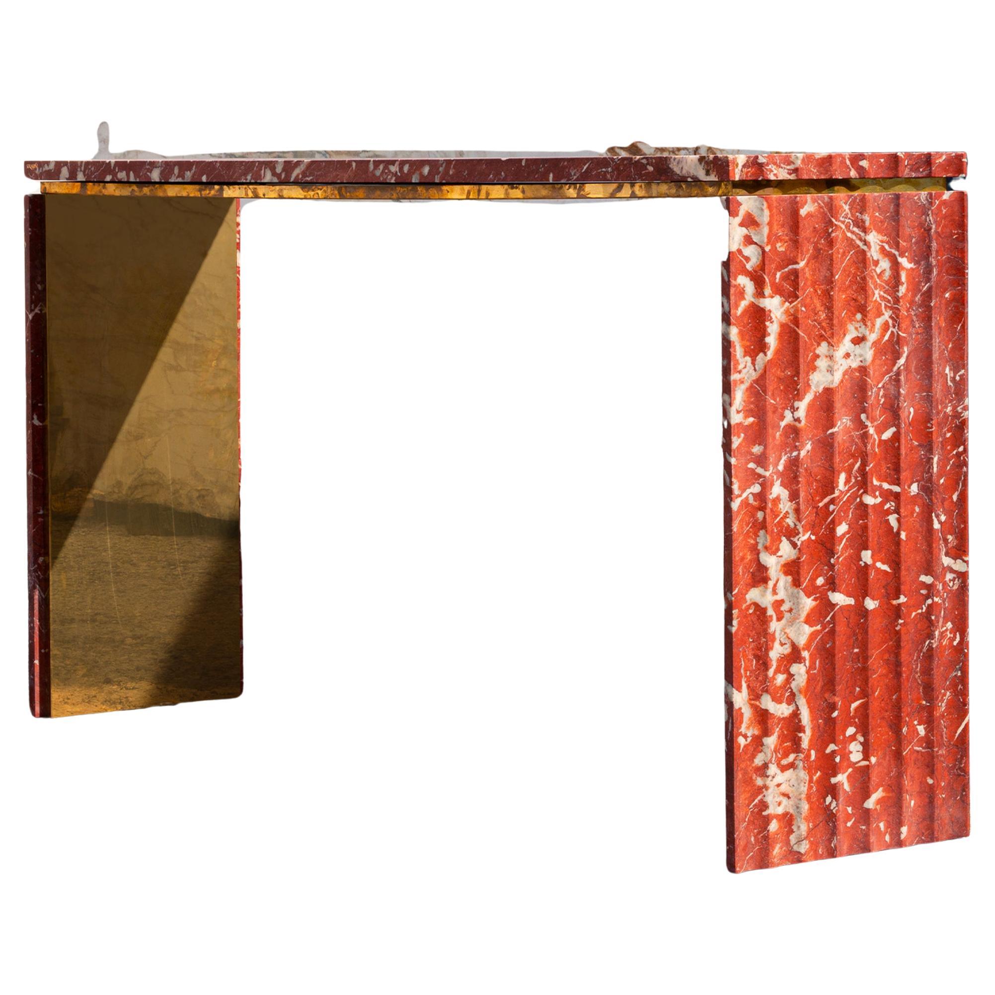 Curves Marble Console by Serafini For Sale