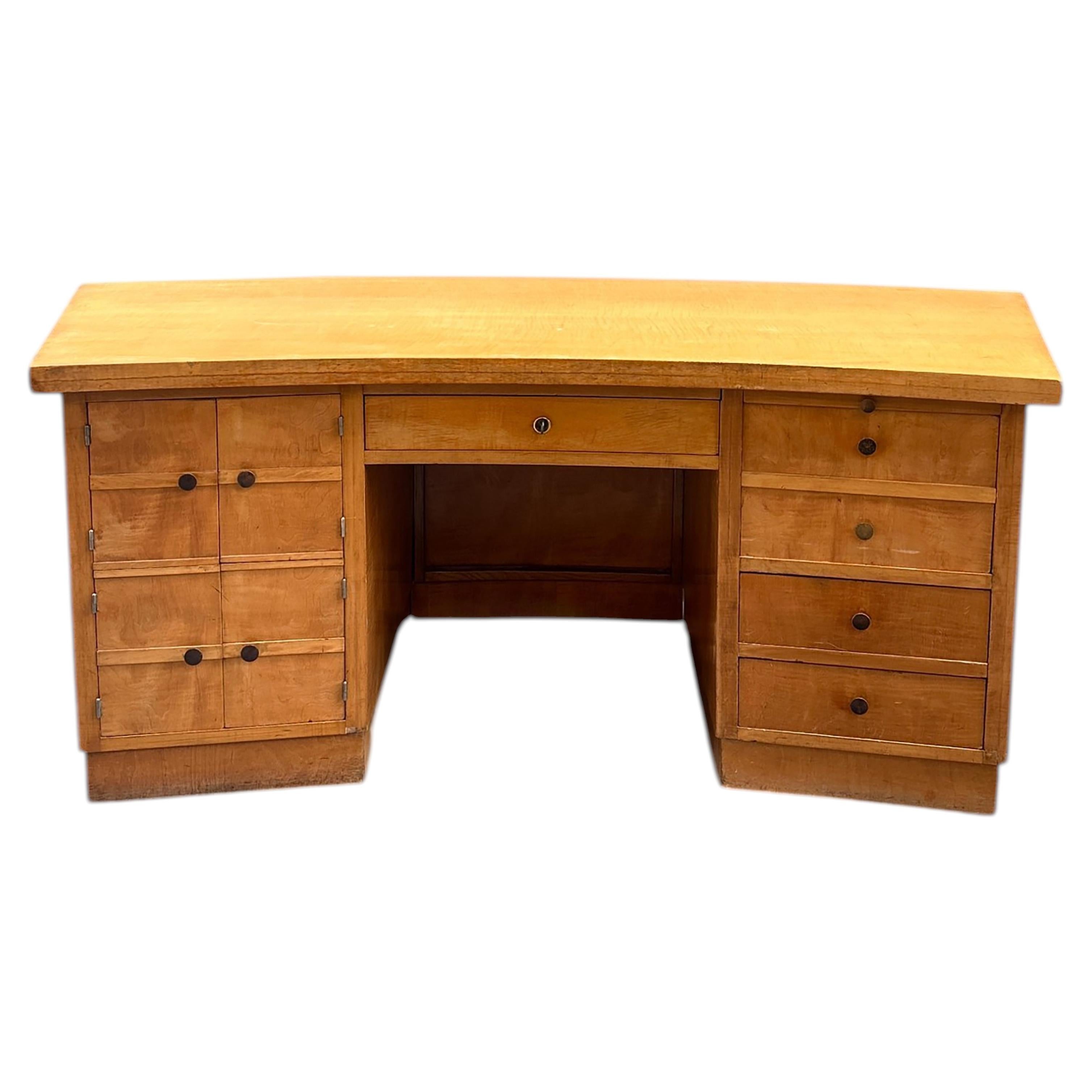 Curvilinear desk By Jacques Adnet 1940