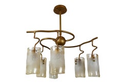 Curvilinear Mid-Century Modern 6-Light Chandelier