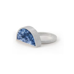 Curvo Medium Ring in Sterling Silver 925 and Gemstone by Alejandra Campos Taylor