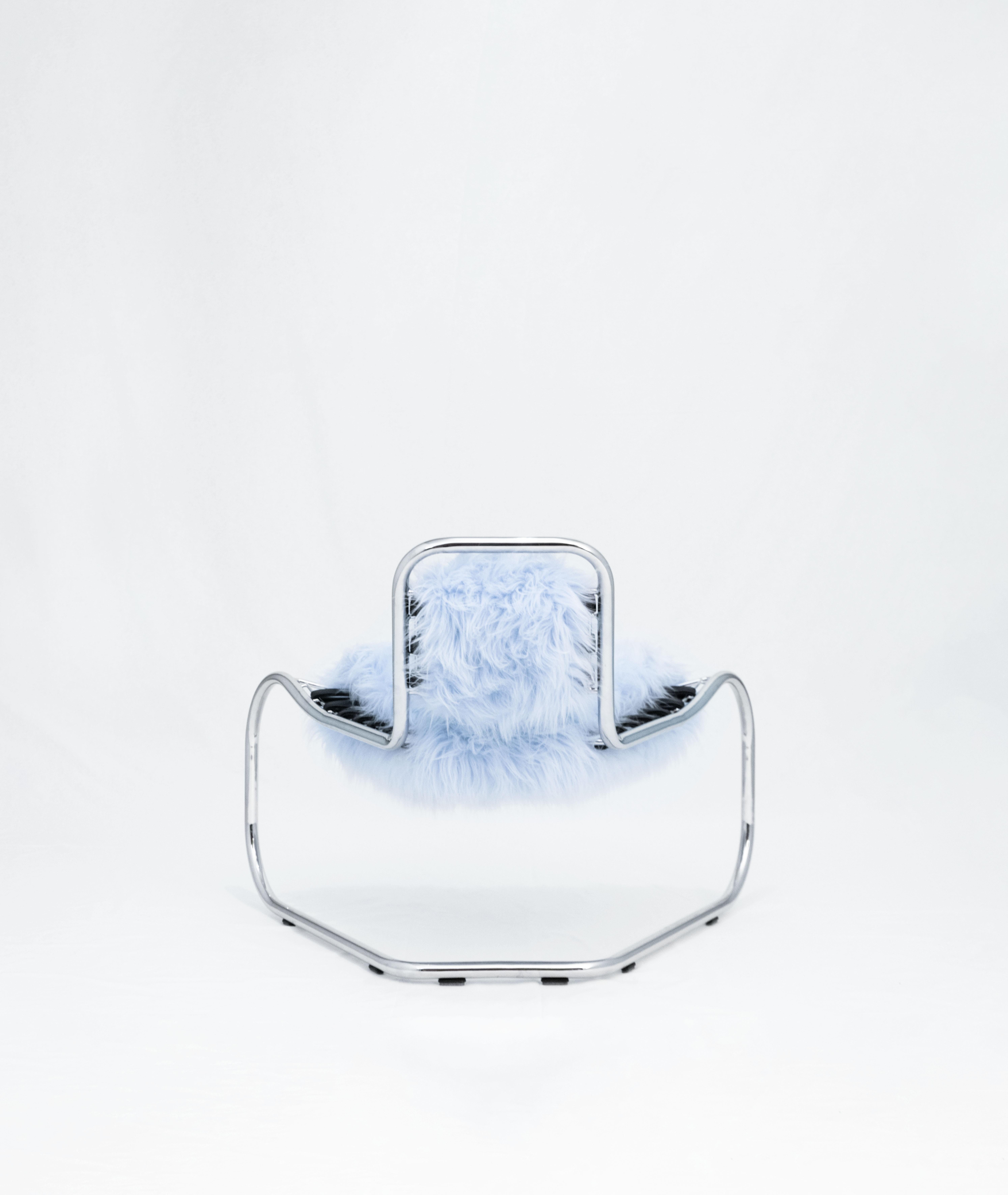 Contemporain Fauteuil curviligne conçu par Luca Pasqualotti pour Seconda Giovinezza 2024 en vente