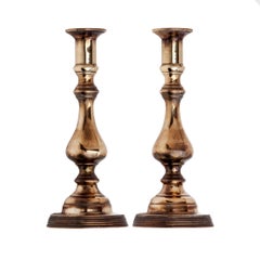 Baluster Curvy Candlesticks, a Pair