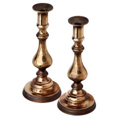 Baluster Curvy Candlesticks, a Pair