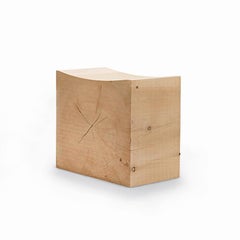 Curvy Cedar Stool in Natural Solid Cedar Wood