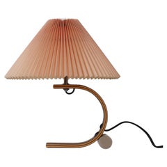 Retro Curvy Danish Caprani Table Lamp in smoked Oak, 1970s, Denmark