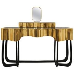 Table console à miroir incurvée