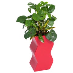 Curvy Planter by Pieces, Red Fiberglass Planters