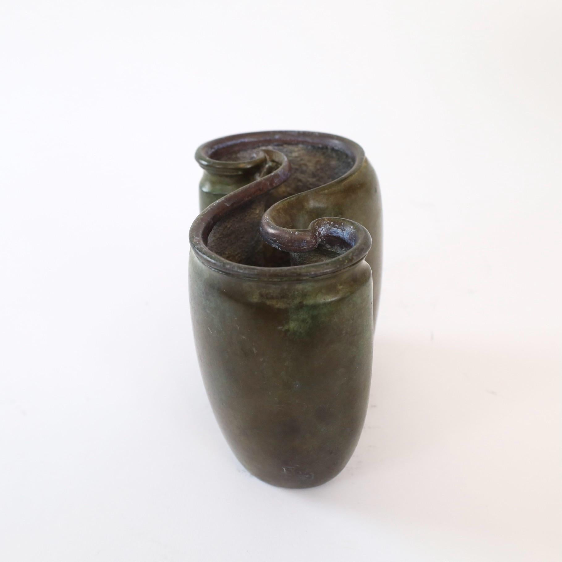 Kurvenreiche Vase entworfen von Just Andersen, 1930er Jahre, Dänemark im Angebot 2