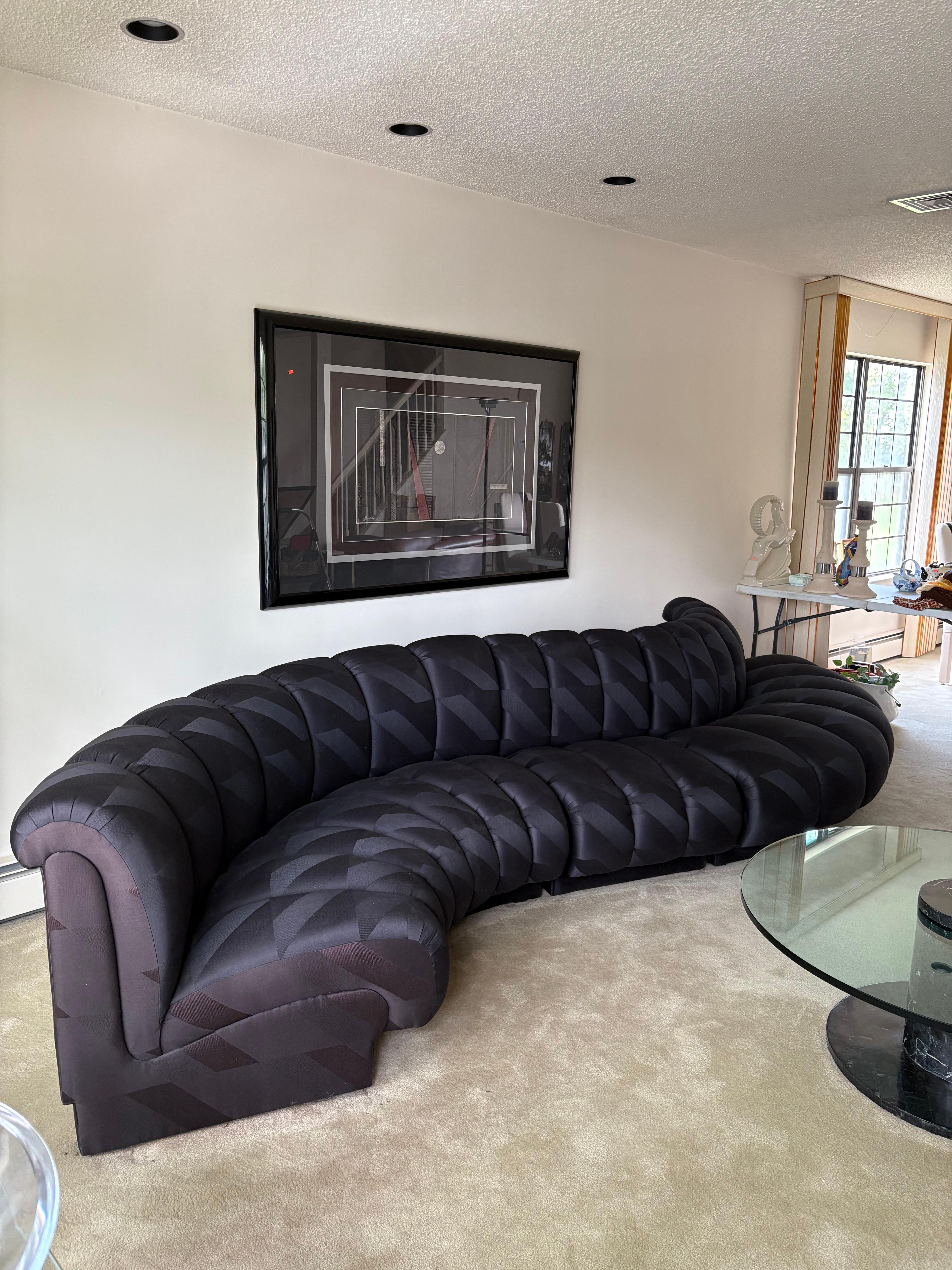 Canapé sectionnel contemporain modulable Curvy Vintage Serpentine en vente 4