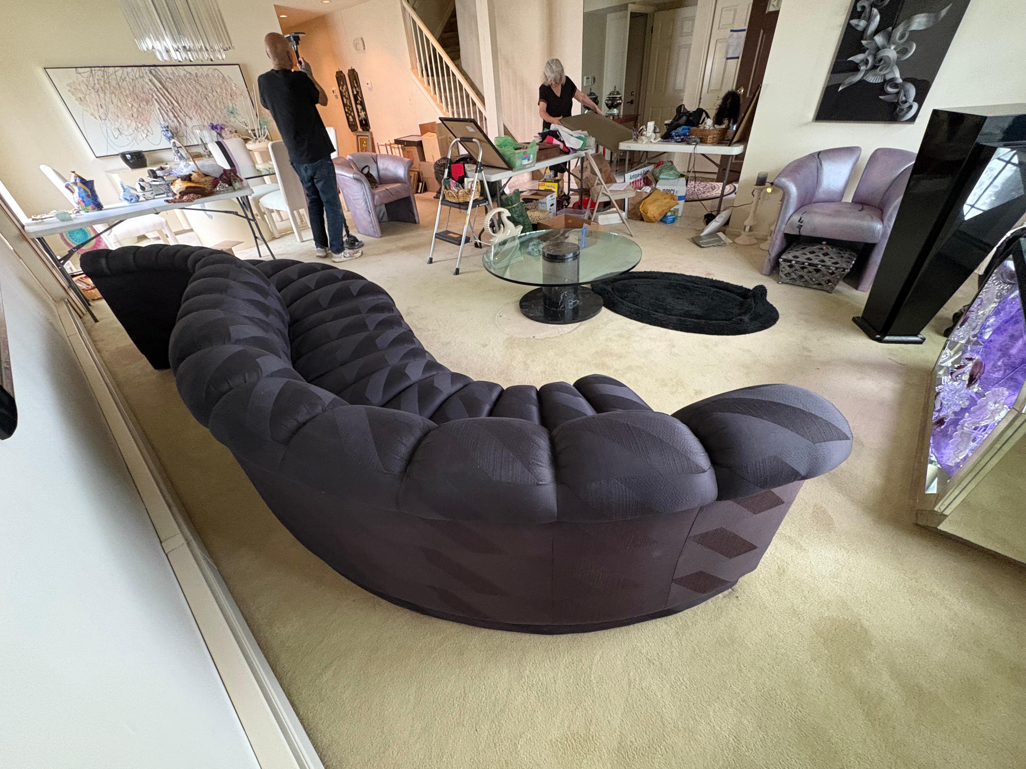 Canapé sectionnel contemporain modulable Curvy Vintage Serpentine en vente 5