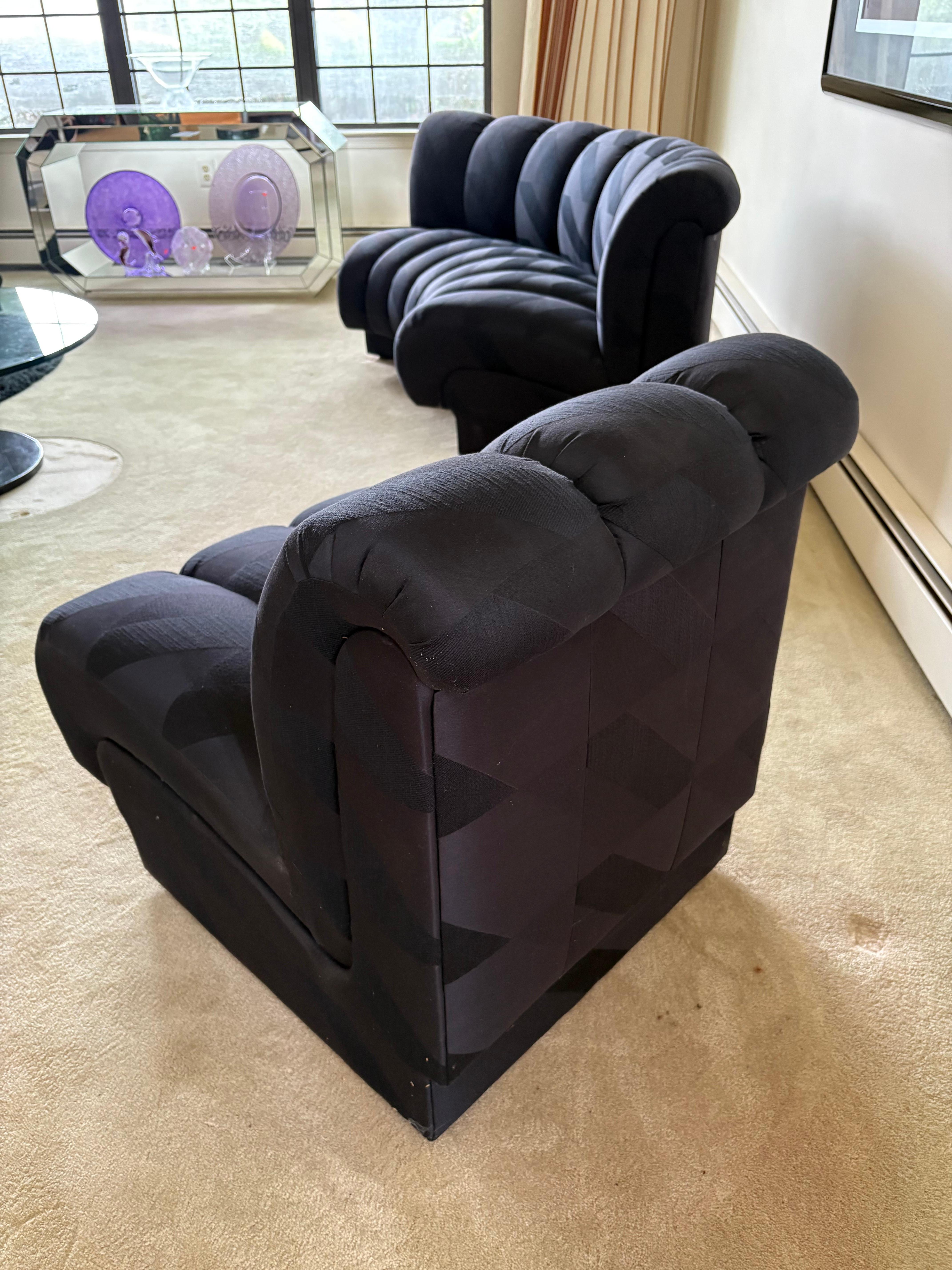 Canapé sectionnel contemporain modulable Curvy Vintage Serpentine en vente 8