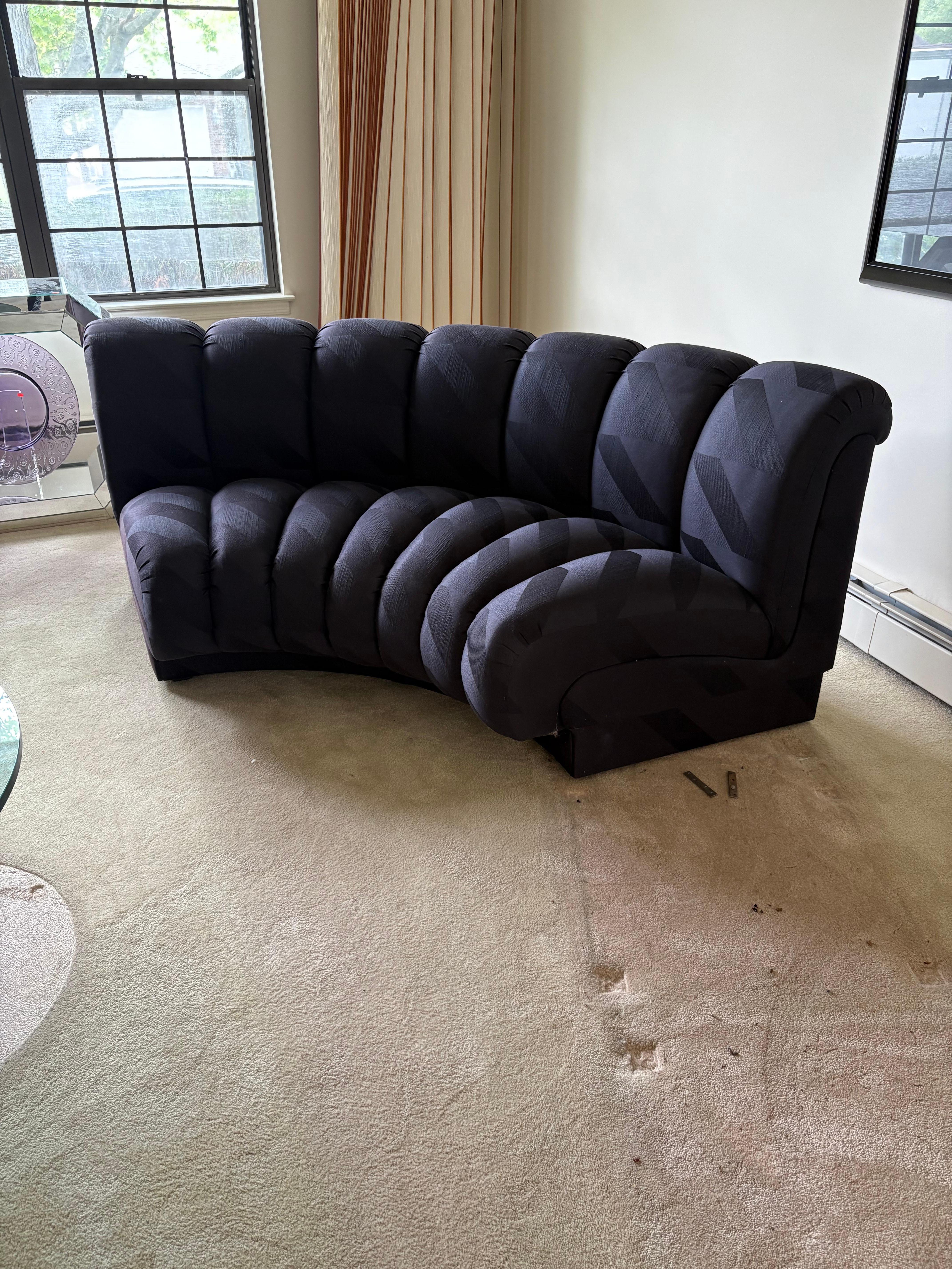 Canapé sectionnel contemporain modulable Curvy Vintage Serpentine en vente 11