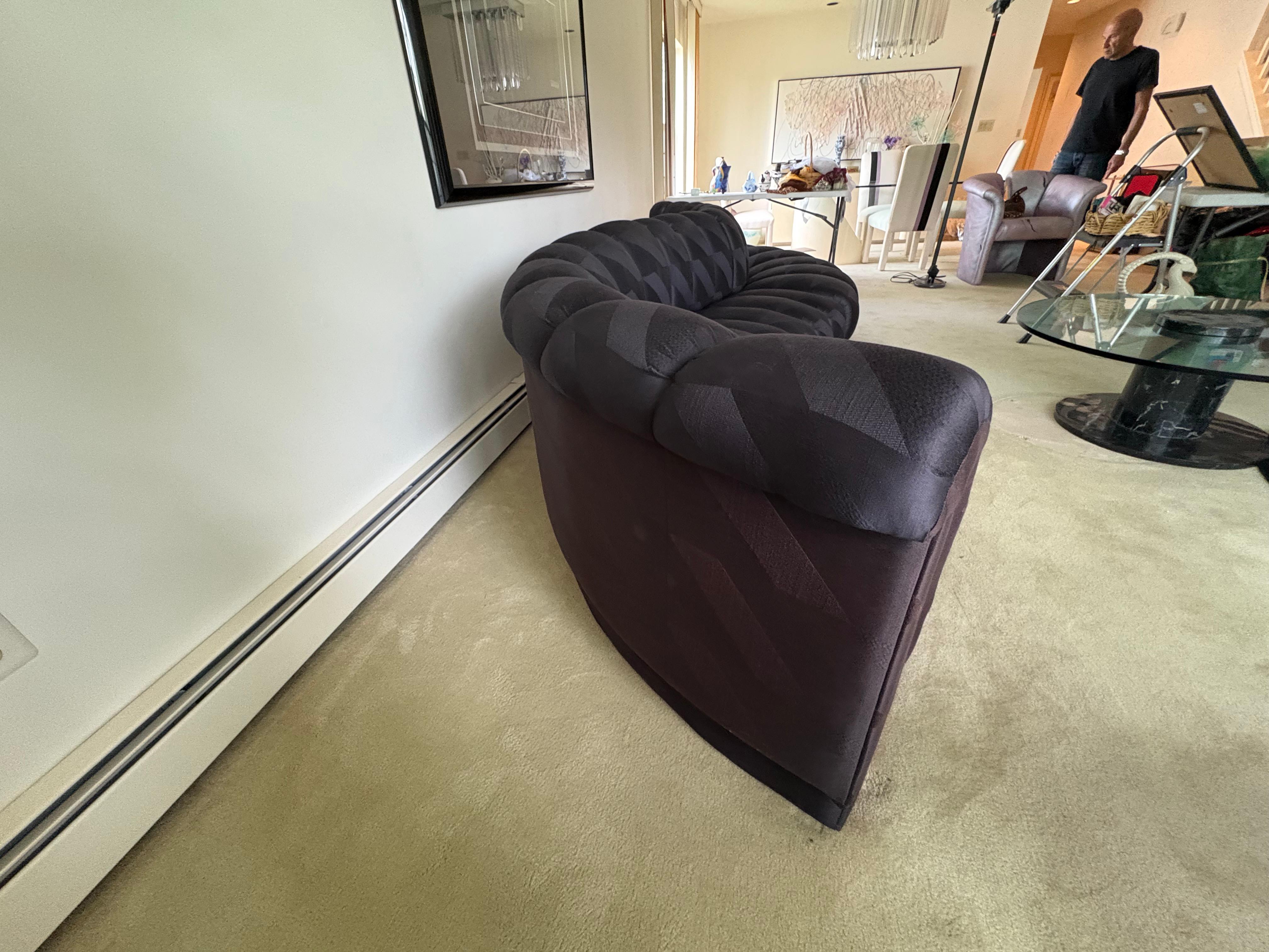 Canapé sectionnel contemporain modulable Curvy Vintage Serpentine en vente 12