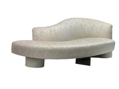 Curvy Vladimir Kagan Serpentine Sofa with Lucite Base