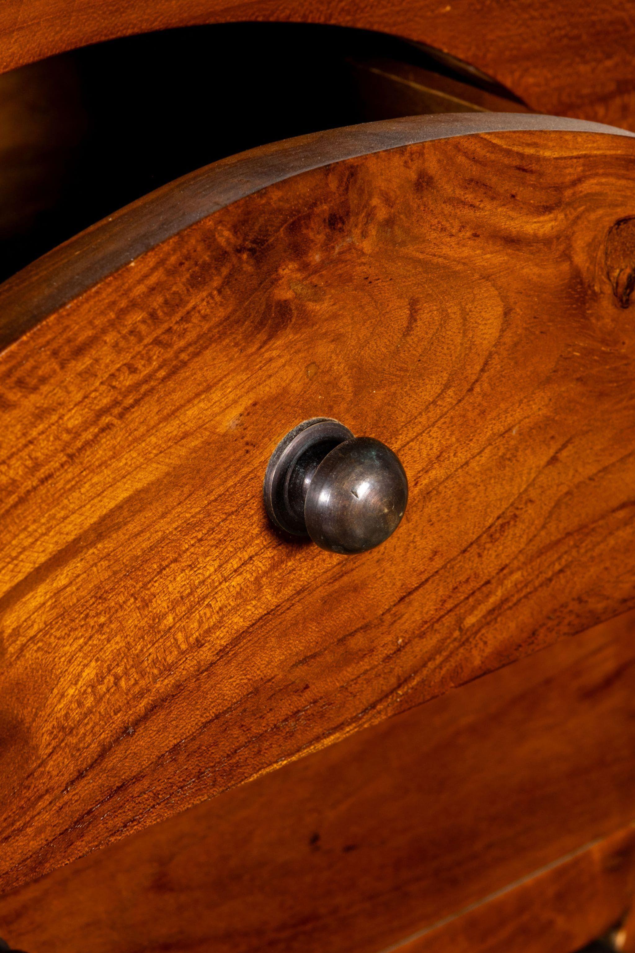 Late 20th Century Curvy Wood Cabinet For Sale