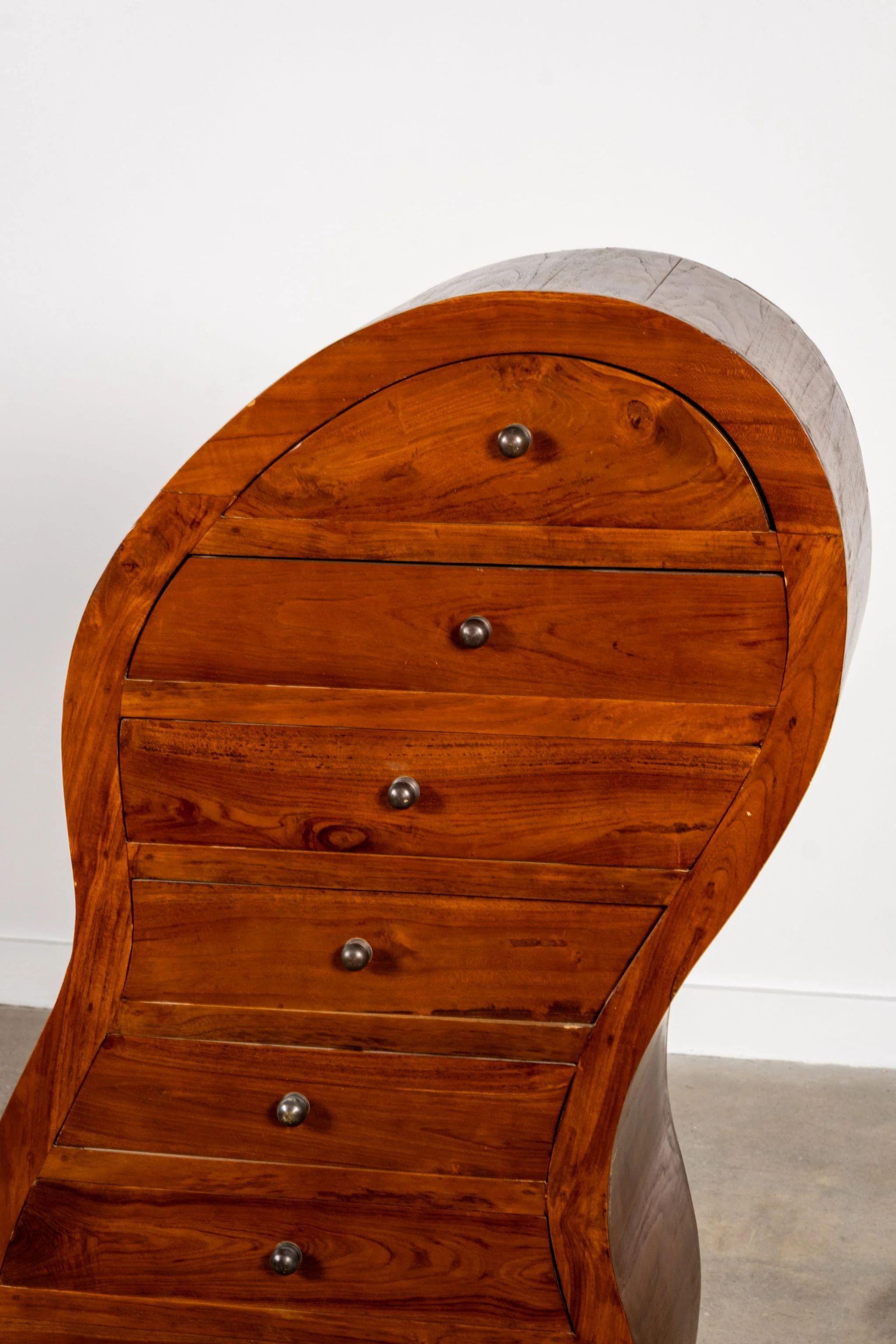 Curvy Wood Cabinet For Sale 3
