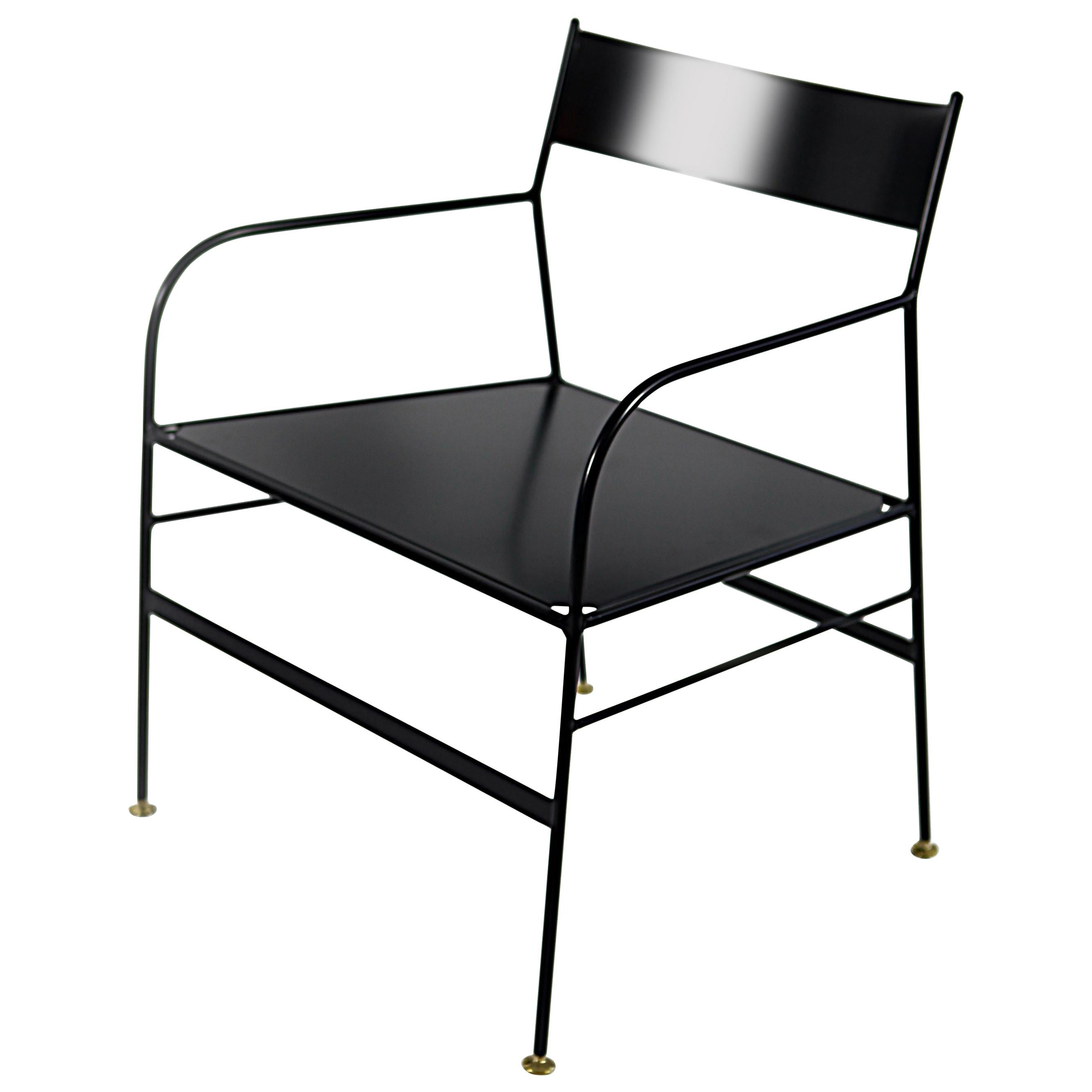 Curzio Chair with Iron Structure Made in Italy For Sale