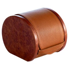 Cuscino Radica Brown Leather Watch Case by Agresti 
