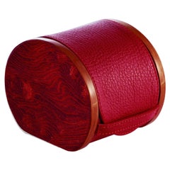 Coffret de montre Cuscino Rosso en cuir rouge par Agresti 