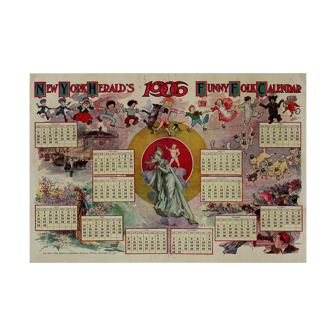 The New York Herald's 1906 Funny Folk Calendar For Sale 2