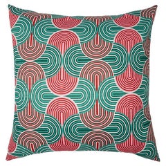 Cushion Slinky Verde in Shot Cotton, by La DoubleJ, Italy